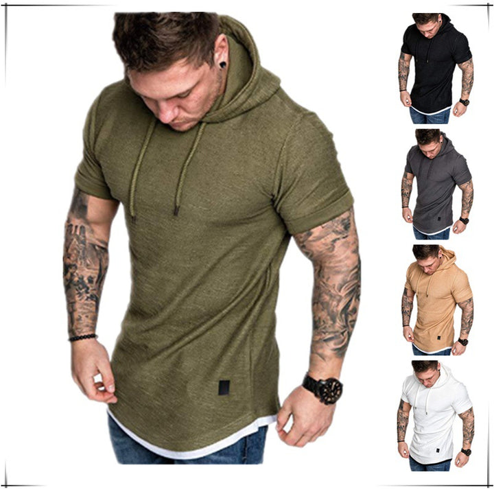 Herren Kurzarm Hoodie mit strukturiertem Design Aliams