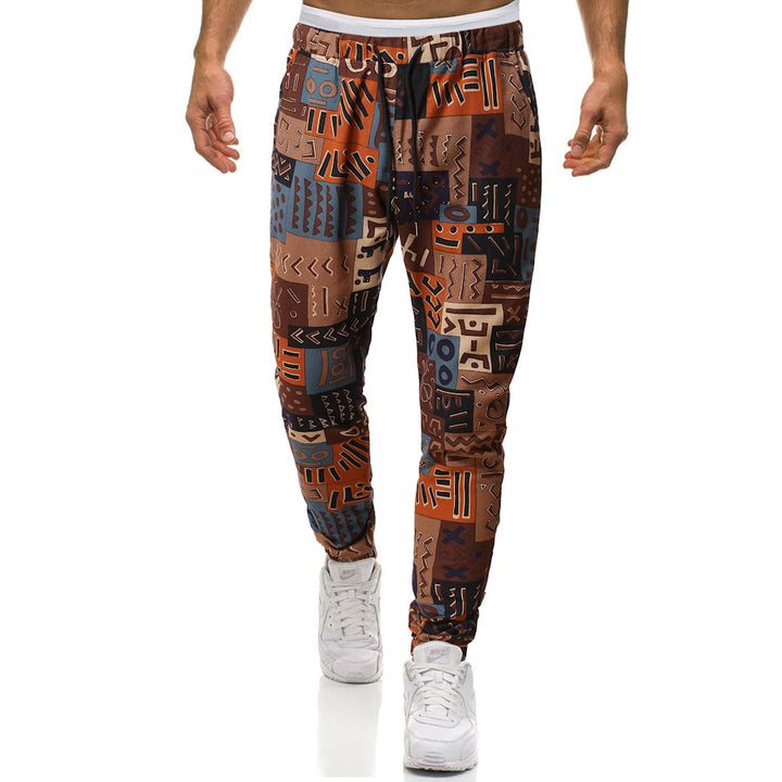 Herren Cargohose mit urbanem Print und elastischem Bund Aliams