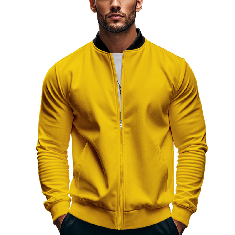 Herren stilvolle Sportjacke mit hochschließendem Kragen und praktischen Taschen Aliams