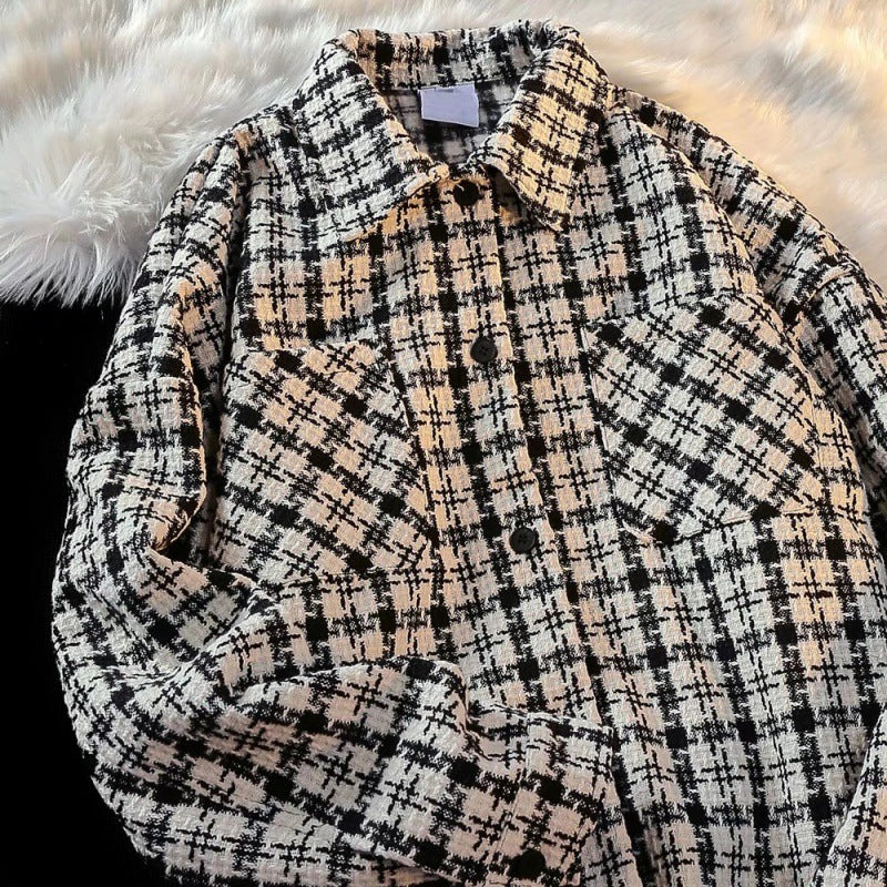 Herren Karierte Überhemdjacke mit zwei aufgesetzten Taschen und modernem Schnitt Aliams