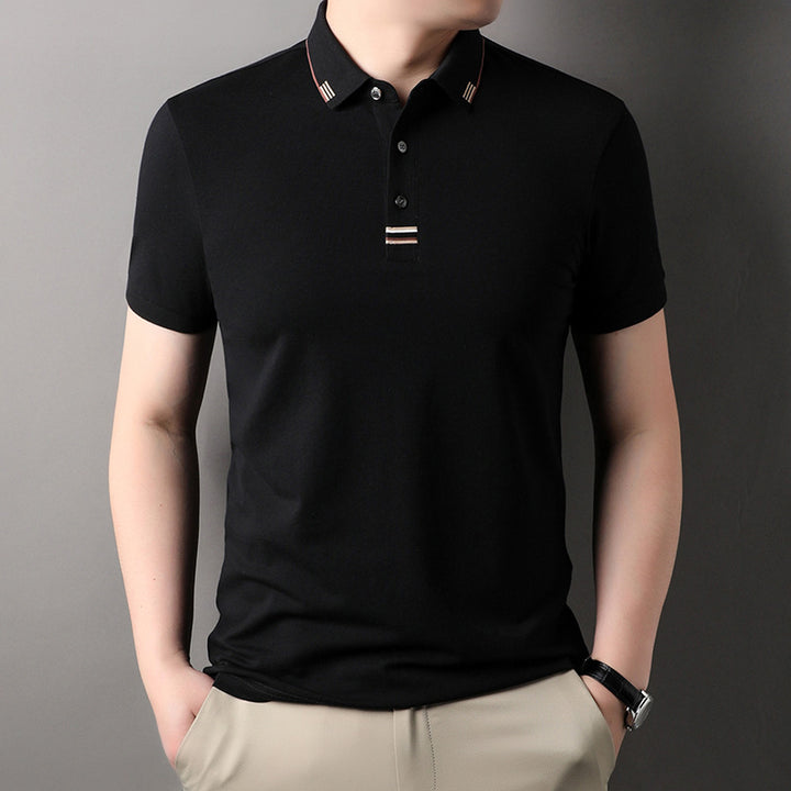 Herren Poloshirt mit strukturierter Piqué-Oberfläche und eleganten Kontrastdetails Aliams