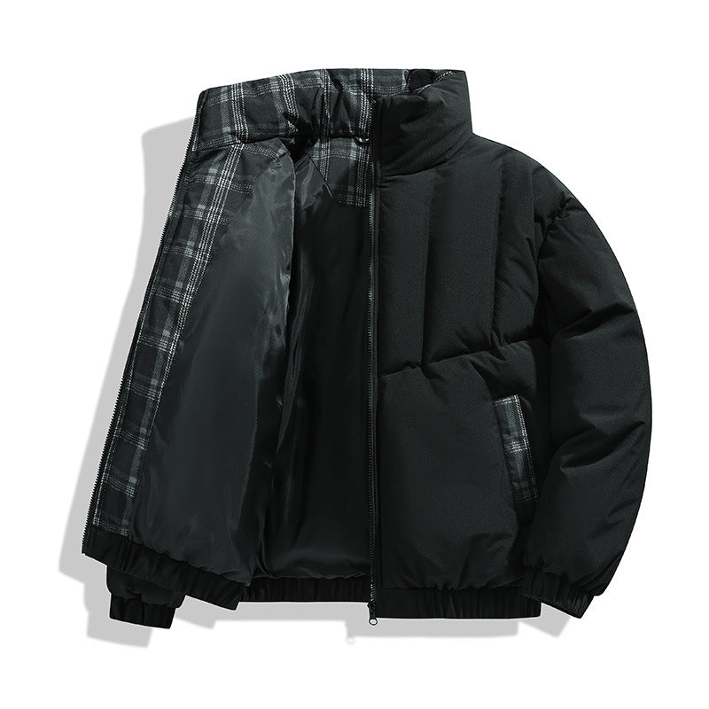 Herren isolierte Steppjacke mit hohen Kragen und praktischen Taschen Aliams