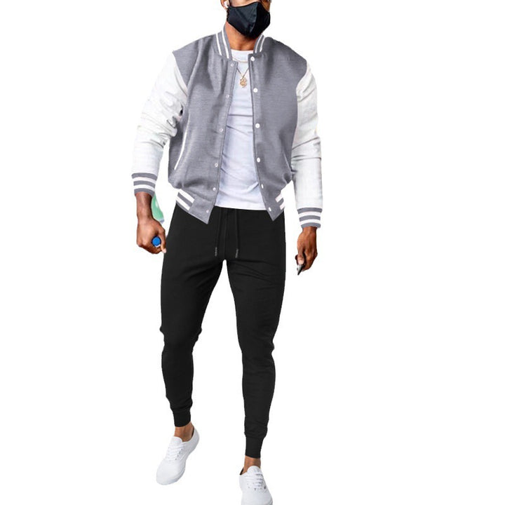 Herren sportliche Collegejacke mit hochwertigen Materialien und elastischen Bündchen Aliams