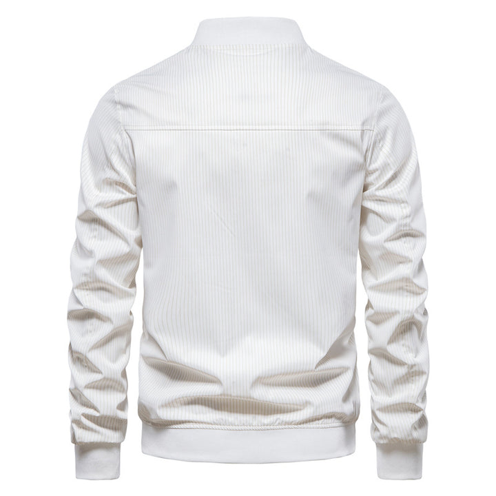 Herren Bomberjacke mit feinem Streifenmuster und elastischen Bünchen Aliams