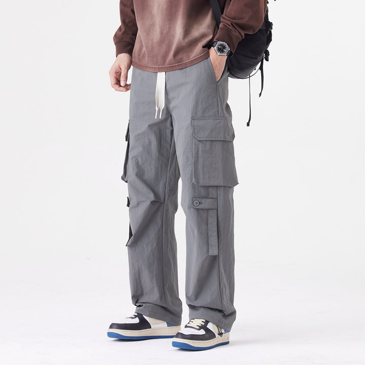 Herren Cargo-Hose mit multifunktionalen Taschen und verstellbarem Bund Aliams