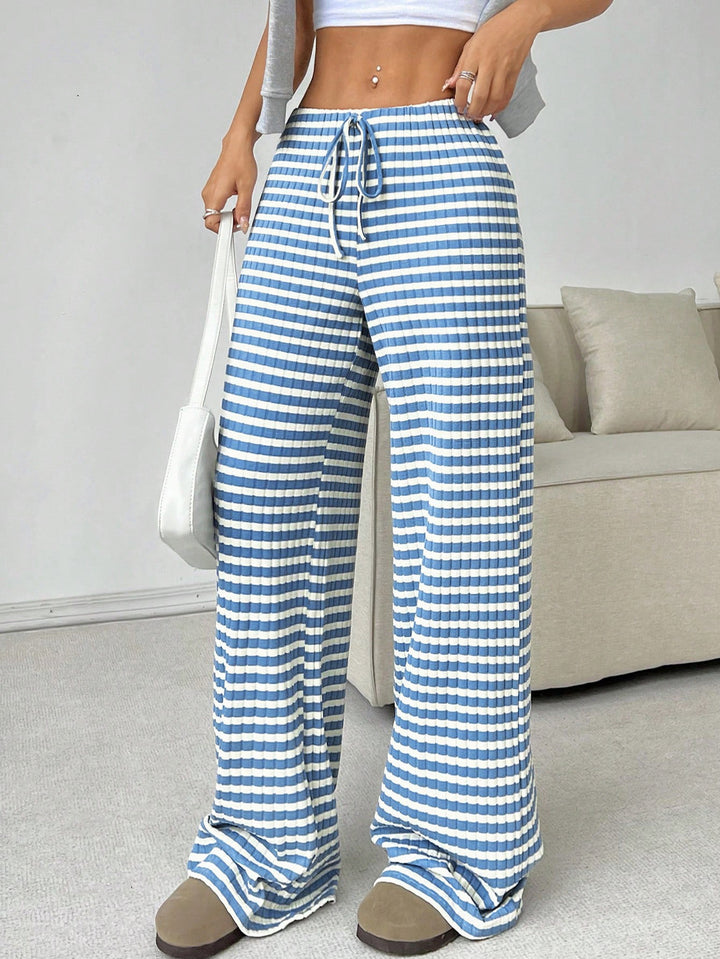 Damen komfortable Relaxhose mit weitem Schnitt und verstellbarem Kordelzug Aliams
