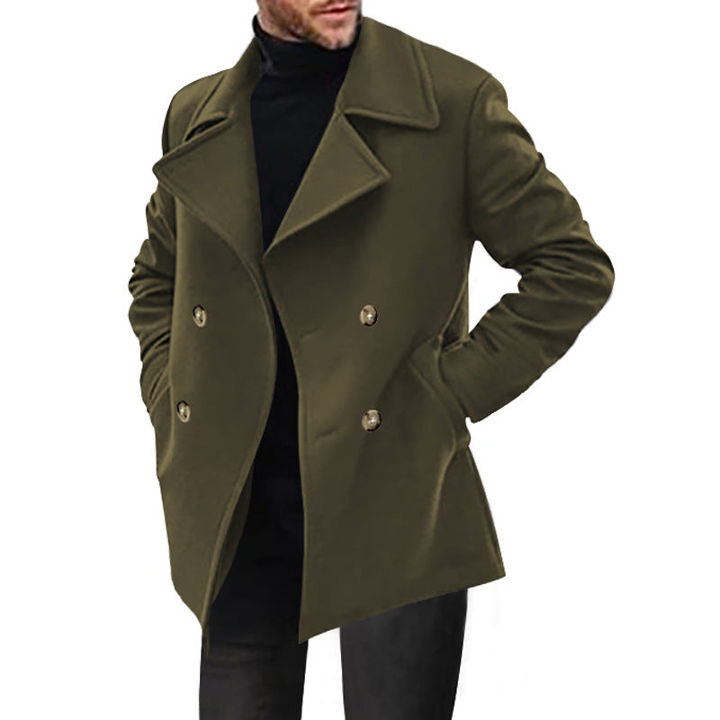 Herren eleganter Peacoat mit doppelter Knopfleiste Aliams