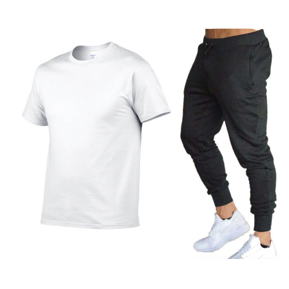 Herren sportliches T-Shirt und Jogginghose-Set mit funktionellem Design Aliams