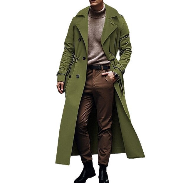 Herren eleganter, minimalistischer Langmantel Aliams