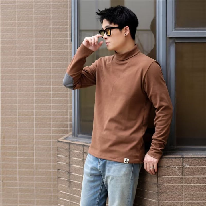 Herren Hochkragenpullover aus weichem Material Aliams