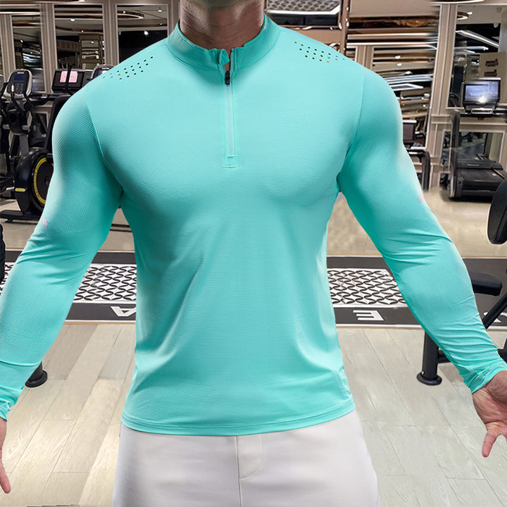 Herren Sportliches Langarm-Funktionsshirt Aliams