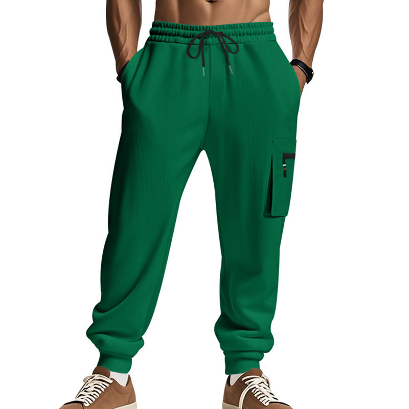 Herren bequeme Cargo-Jogginghose mit elastischem Bund und funktionalen Taschen Aliams