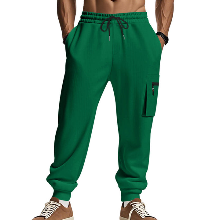 Herren bequeme Cargo-Jogginghose mit elastischem Bund und funktionalen Taschen Aliams