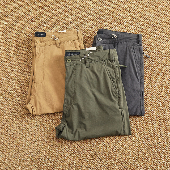 Herren Chino-Hose mit elastischem Bund und praktischen Eingrifftaschen Aliams