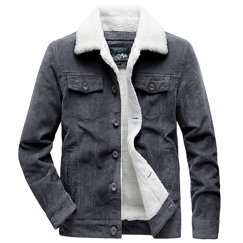 Herren Cordjacke mit stylischem Sherpa-Futter Aliams