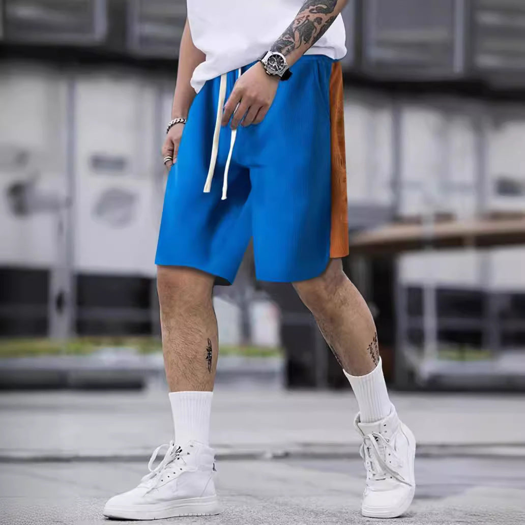Herren stylische Freizeithose mit atmungsaktiver Struktur und seitlichen Kontraststreifen Aliams