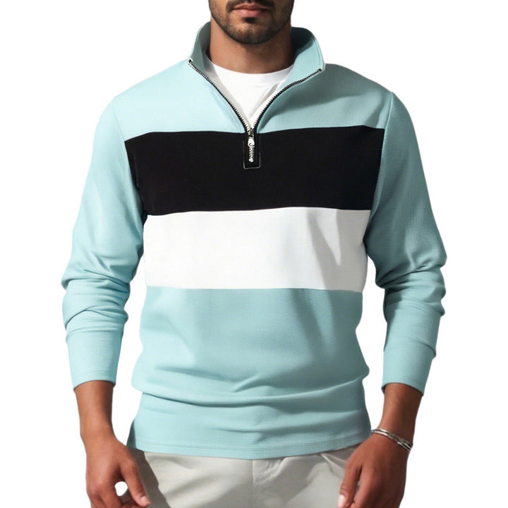 Herren sportlicher Pulli mit hohem Kragen und Reißverschluss Aliams