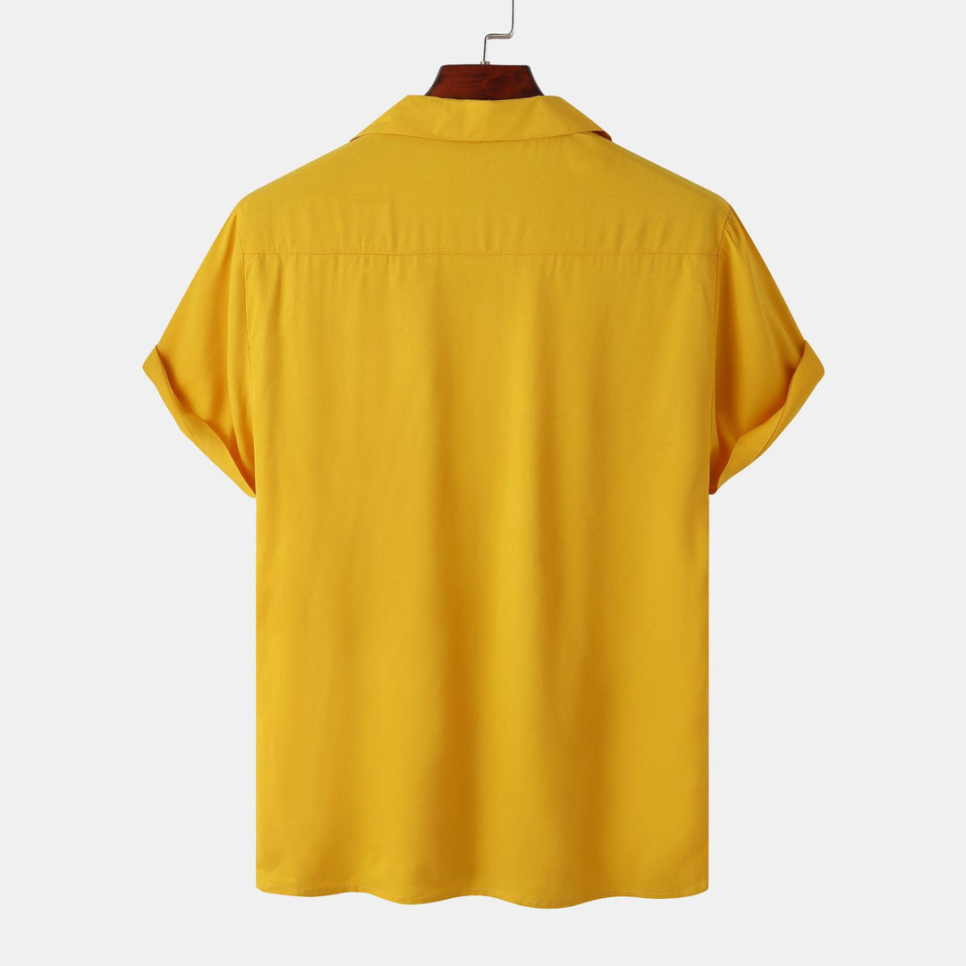 Herren Kurzarmhemd im modernen, luftigen Design mit Knopfverschluss Aliams