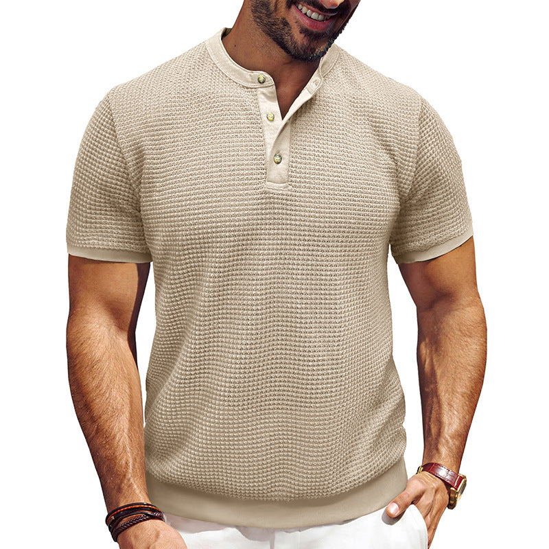 Herren Kurzarm-Shirt mit Knopfleiste Aliams