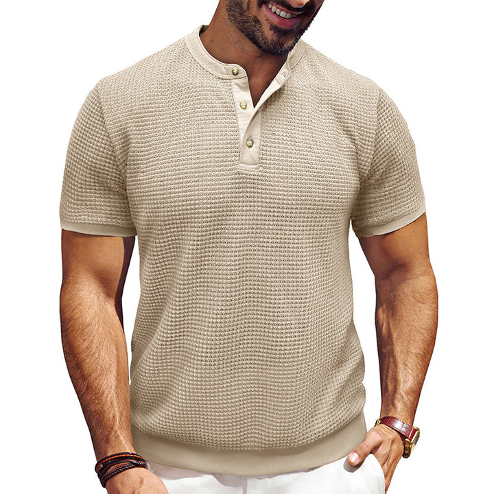 Herren Kurzarm-Shirt mit Knopfleiste Aliams