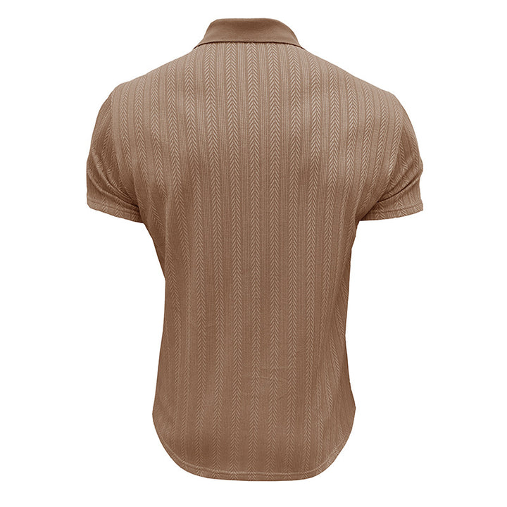 Herren Kurzarm Poloshirt mit hohem Kragen Aliams