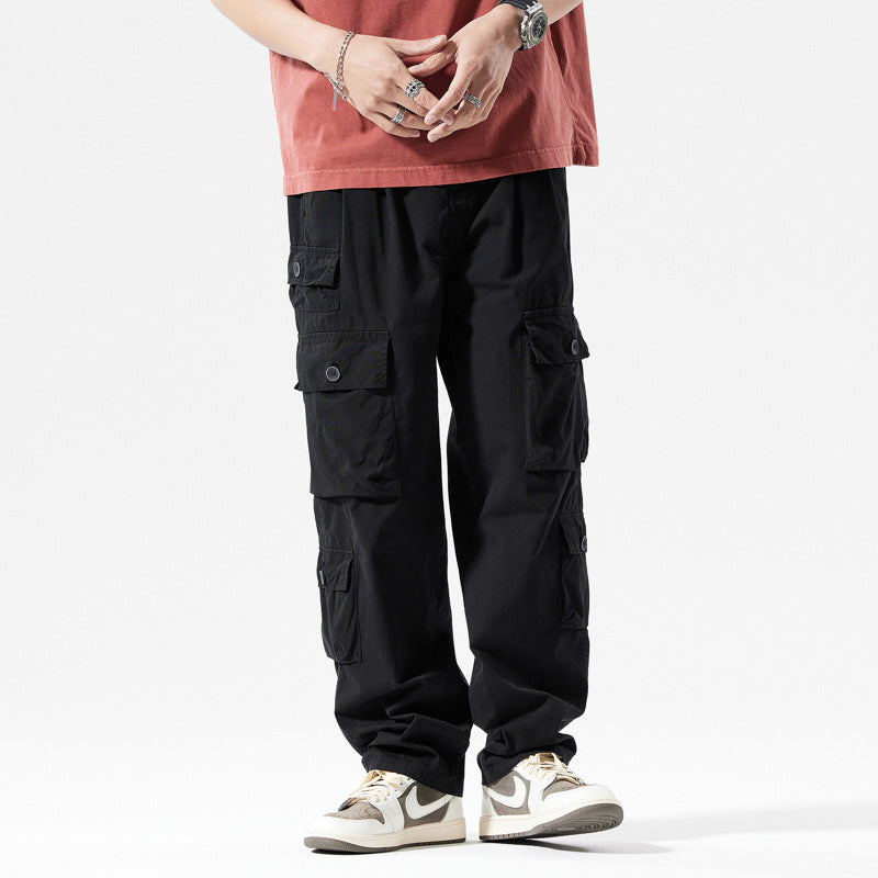 Herren Cargo-Hose mit mehreren Taschen und elastischem Bund Aliams