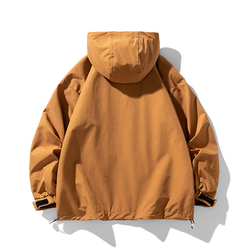 Herren technische Outdoor-Jacke mit multifunktionalen Taschen und verstellbarer Kapuze Aliams