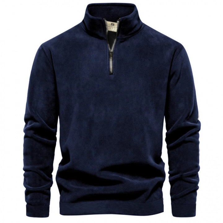 Herren Fleece-Pullover mit Stehkragen Aliams