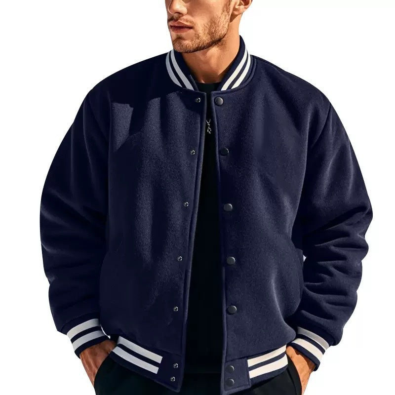 Herren sportliche Sweatjacke mit eleganten Kontrasten und praktischen Taschen Aliams