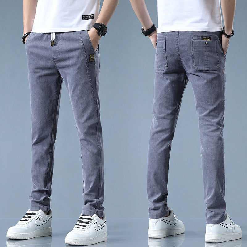 Herren stylische Chino-Hose mit verstellbarem Bund und modernen Details Aliams