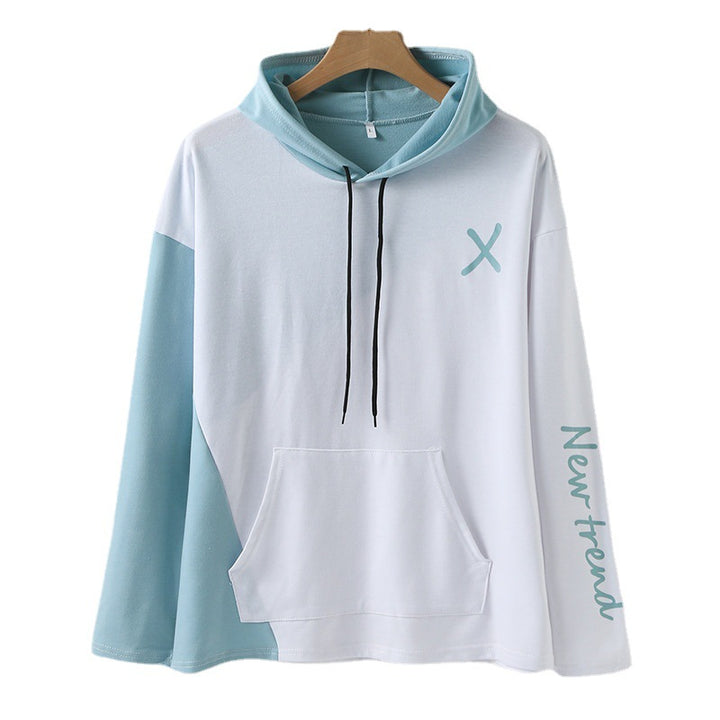 Damen Kapuzenpullover mit modernem Farbblockdesign und praktischer Kängurutasche Aliams