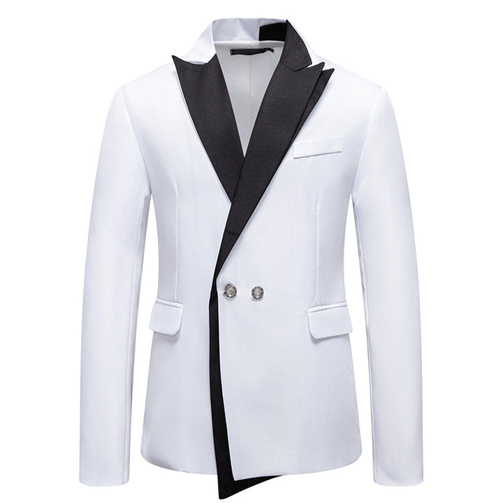 Herren Eleganter Smoking-Blazer mit kontrastreichem Revers Aliams
