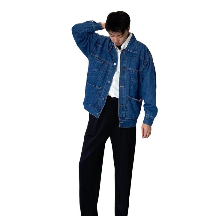 Herren Denim-Überjacke mit praktischen Taschen und klassischem Schnitt Aliams