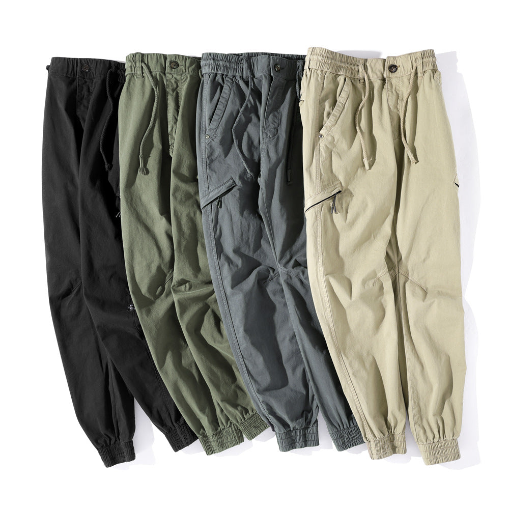 Herren Freizeithose mit elastischem Bündchen und funktionalen Taschen Aliams