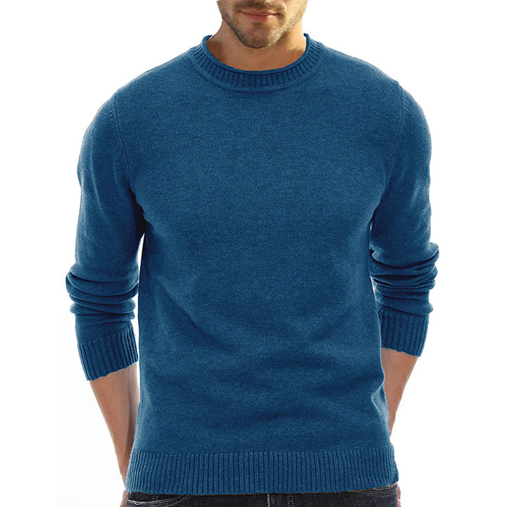 Herren klassischer Rundhals-Pullover aus weichem Merinowollmix Aliams