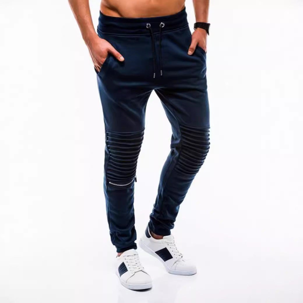 Herren Jogginghose mit modischem Rippdesign und elastischem Bund Aliams
