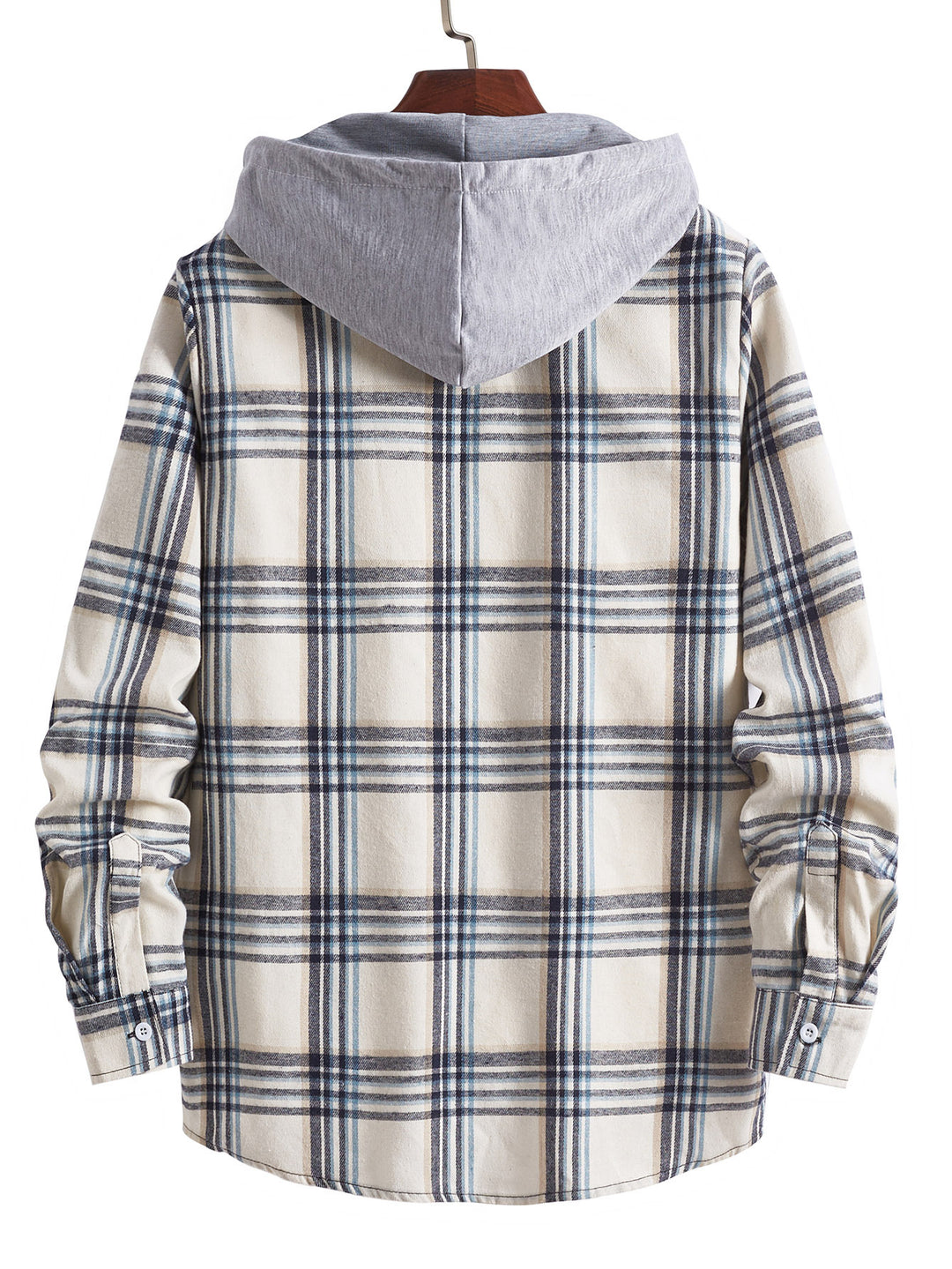 Herren Übergangsbluse mit Kapuze und kariertem Design Aliams