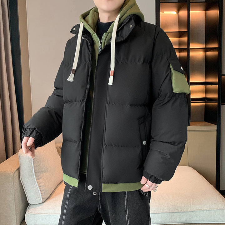 Herren gesteppte Kapuzenjacke mit vielseitiger Winterisolierung Aliams