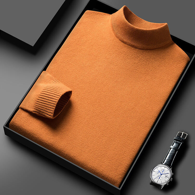 Herren eleganter Pullover mit hochgeschlossenem Kragen Aliams