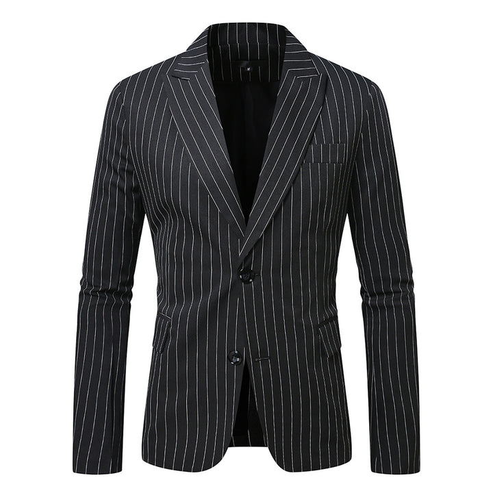 Herren Eleganter Streifenblazer mit modernem Schnitt und luxuriösen Details Aliams