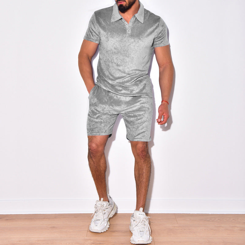 Herren Freizeit-Set aus weichem Velours mit praktischem Reißverschluss Aliams
