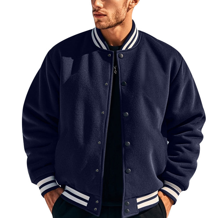Herren sportliche Collegejacke mit Kontrastdetails Aliams
