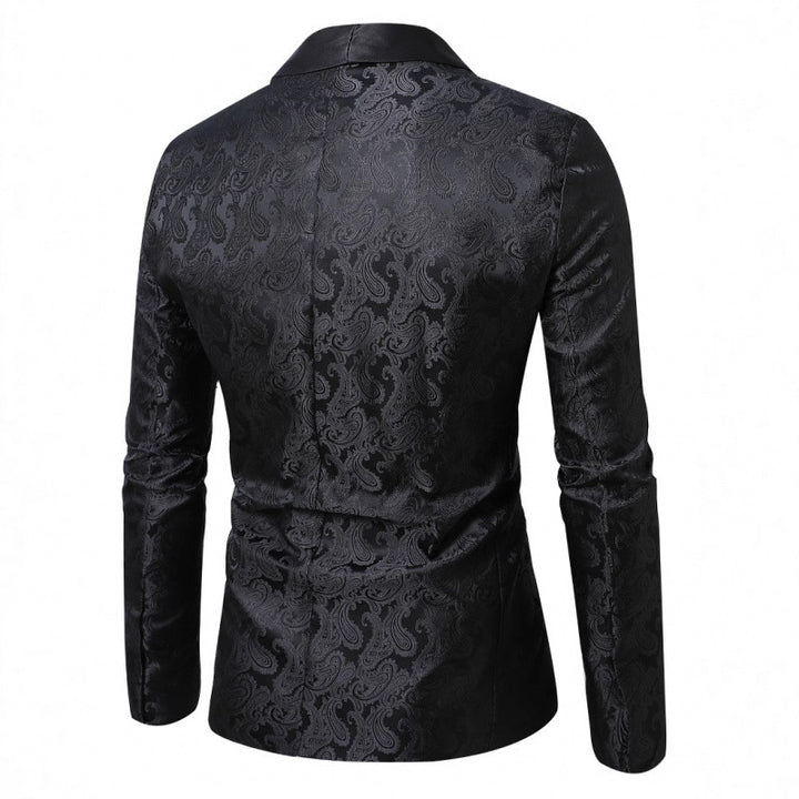 Herren eleganter Smoking-Blazer mit paisley Muster Aliams