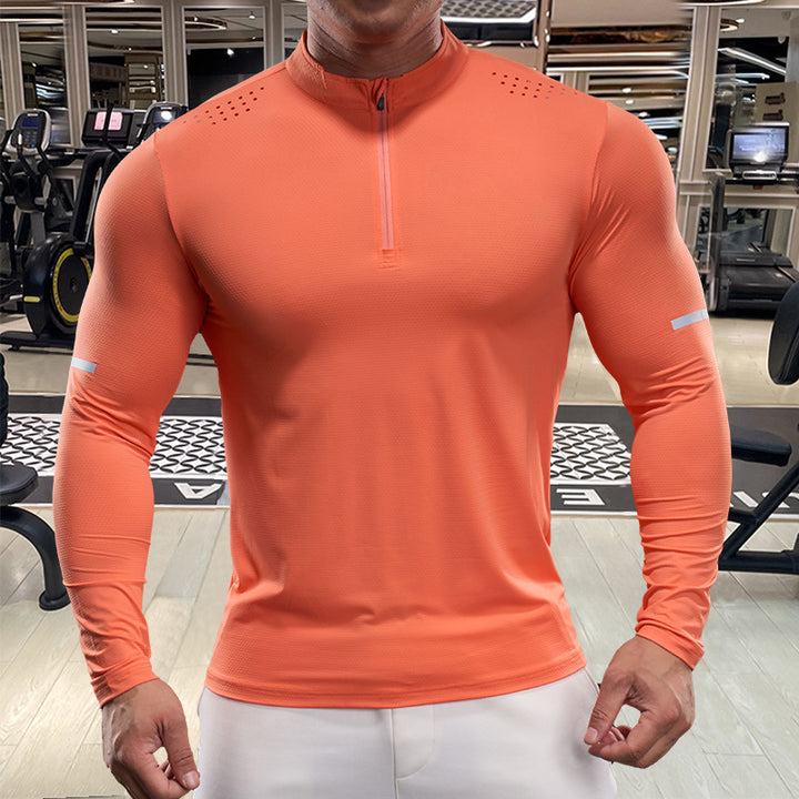 Herren Sportliches Langarm-Funktionsshirt Aliams