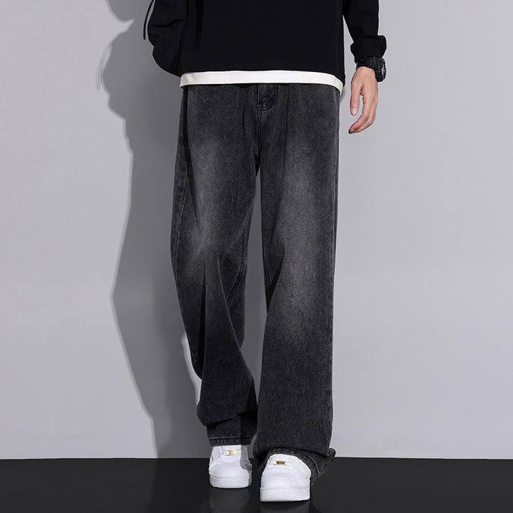 Herren weite Denim-Jeans im modernen Used-Look Aliams