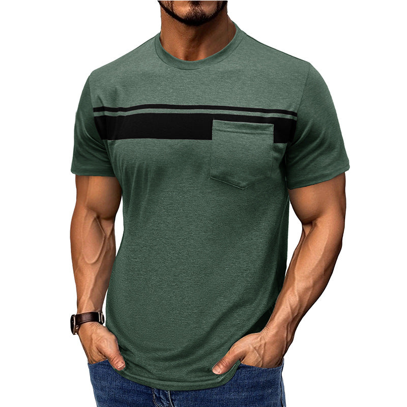 Herren Halbarmshirt mit dekorativer Brusttasche Aliams