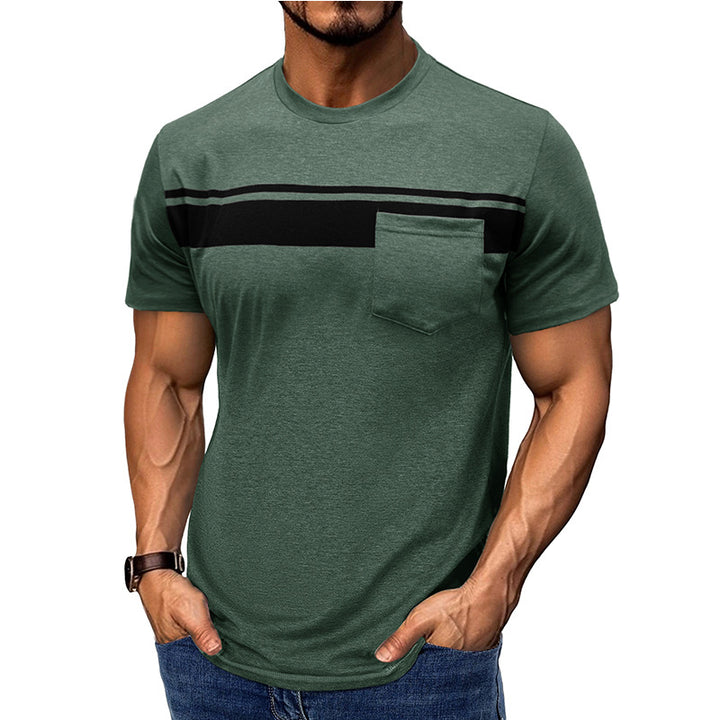 Herren Halbarmshirt mit dekorativer Brusttasche Aliams