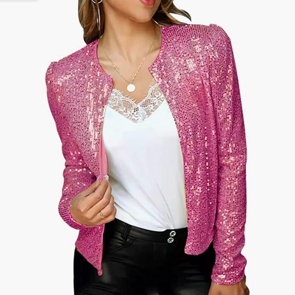 Damen Glitzernde Strickjacke Aliams