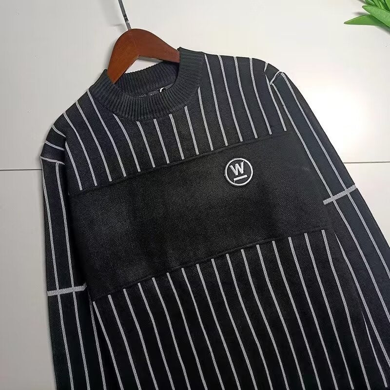 Herren gestreifter Rollkragenpullover aus kuscheligem Textil Aliams