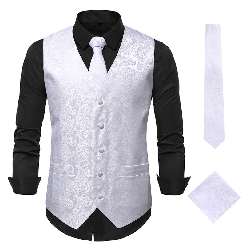 Herren Elegante Weste mit Paisleymuster Aliams